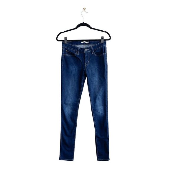 Levis 711 Womens Classic Medium Wash Denim Skinny Jeans Stretch Blue Size 27 - Picture 1 of 10